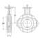 Vlinderklep Type: 4930LUG Nodulair gietijzer/Roestvaststaal (RVS) Centrisch Vrij aseinde Lugtype